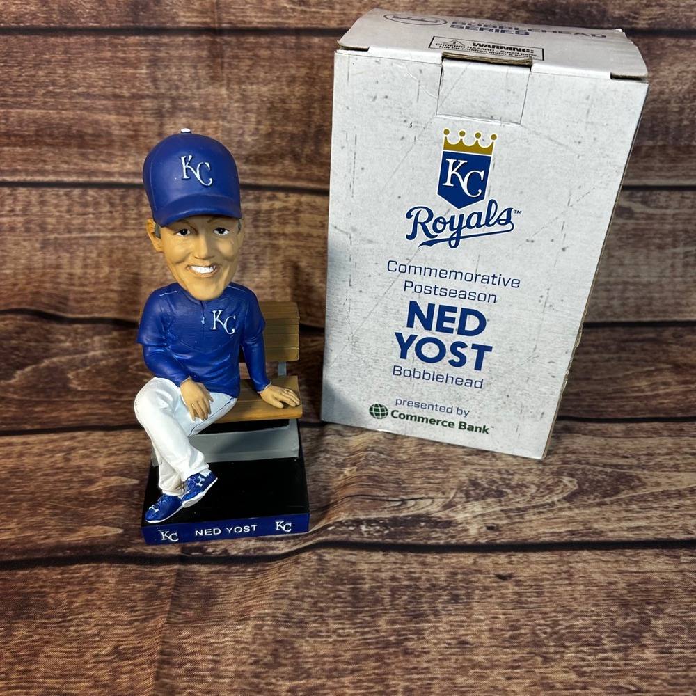 Ned Yost Kansas City Royals 2015 World Series Champions Bobblehead SGA In Box